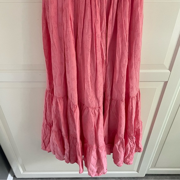 New! Free People Pintuck Paradise Eyelet Tiered Halter Maxi Dress 20965 - Picture 9 of 12